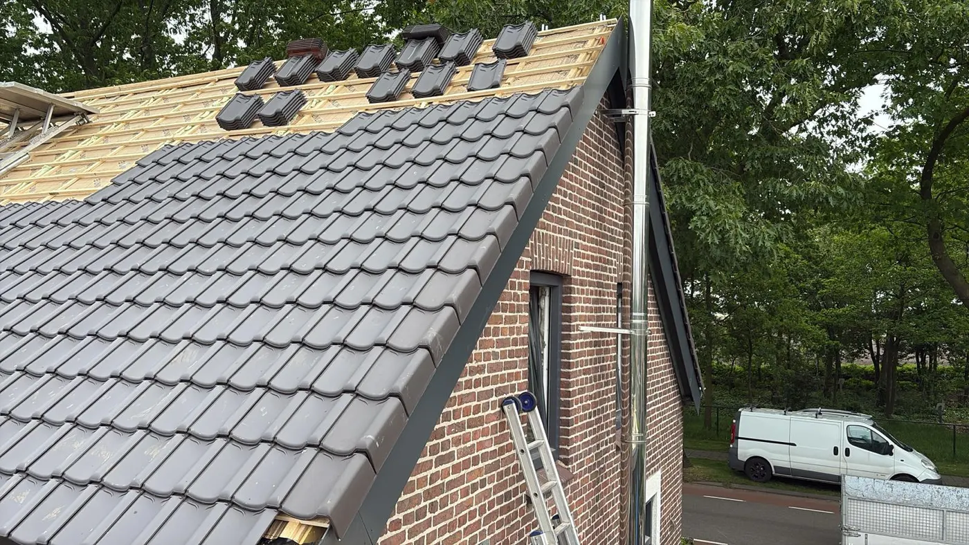 Nieuwe dakpannen in Dorst